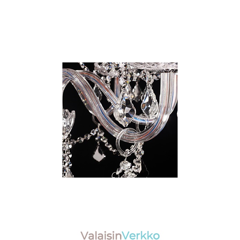 Kattokruunu Crystal Luxury Modern Living 8 valoa