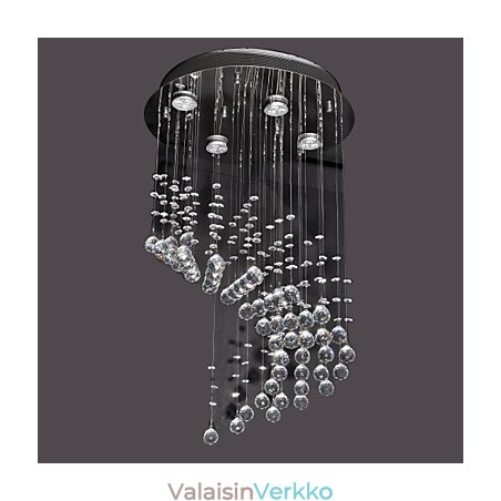Moderni nykyaikainen Crystal Chrome -tasoteline Moderni nykyaikainen Crystal Chrome -tasoteline