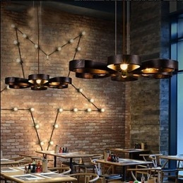 American Country Iron Industrial Wind kukka Riippuvalaisin