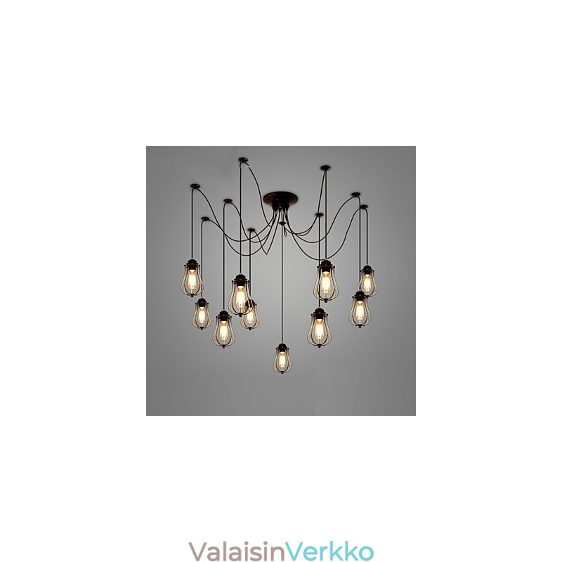 Vintage Edison Useita säädettäviä DIY-kattolamppuja Valo riippuvalaisin kattokruunu Moderni tyylikäs teollisuusruokailu