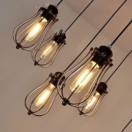 Vintage Edison Useita säädettäviä DIY-kattolamppuja Valo riippuvalaisin kattokruunu Moderni tyylikäs teollisuusruokailu