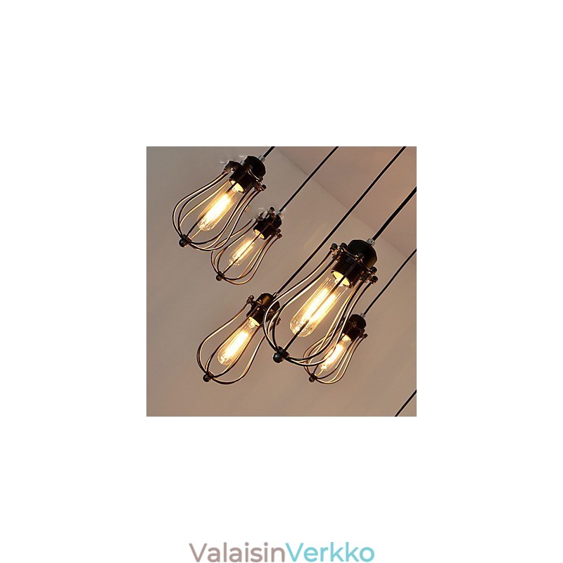Vintage Edison Useita säädettäviä DIY-kattolamppuja Valo riippuvalaisin kattokruunu Moderni tyylikäs teollisuusruokailu