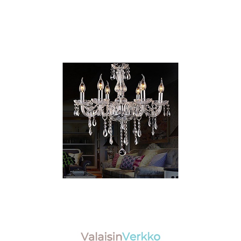 Perinteinen klassinen vintage kristallikruunu, galvanoitu kristallikruunu