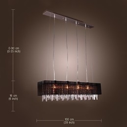 Moderni Contemporary Island Crystal Muut metalliriippuvalaisin