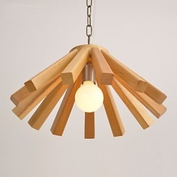 Retro Country Wood Bambu-riippuvalaisin