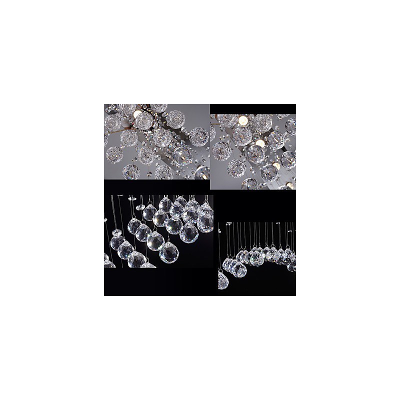 Katto Kristalliriippuvalaisimet Valaistus 8 Valoa Modernit Ylelliset Hopeakatos K9 Kirkkaat Kristallivalaisimet