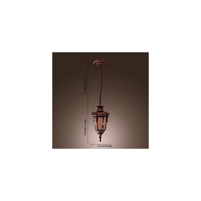 Antiikkivaikutteinen riippuvalaisin 1 valolla