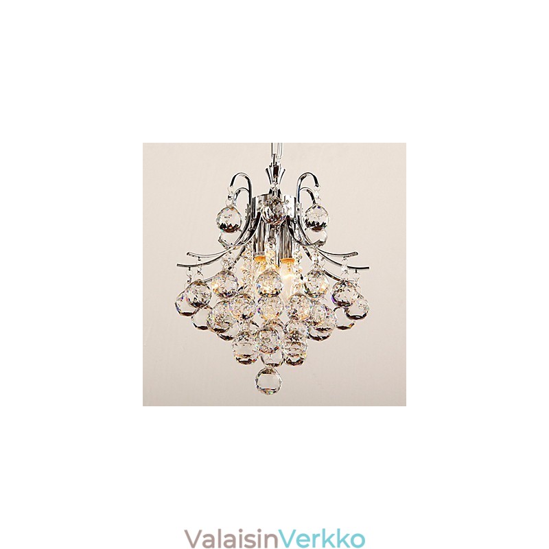 Moderni nykyaikainen Crystal Chrome -kattokruunuvalaisin