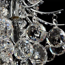 Moderni nykyaikainen Crystal Chrome -kattokruunuvalaisin
