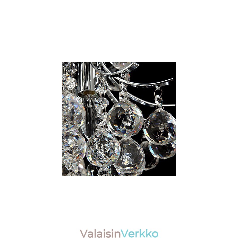 Moderni nykyaikainen Crystal Chrome -kattokruunuvalaisin