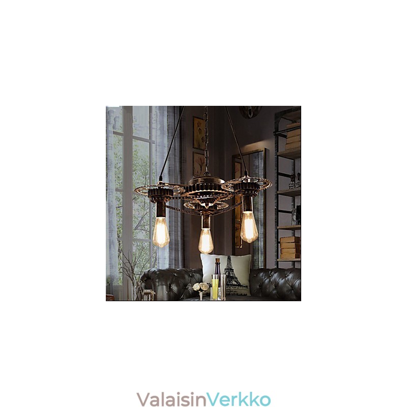 VintageLron Kattokruunu Industrial Wind Gear Kattokruunu
