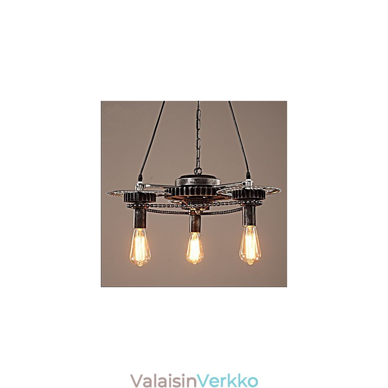 VintageLron Kattokruunu Industrial Wind Gear Kattokruunu