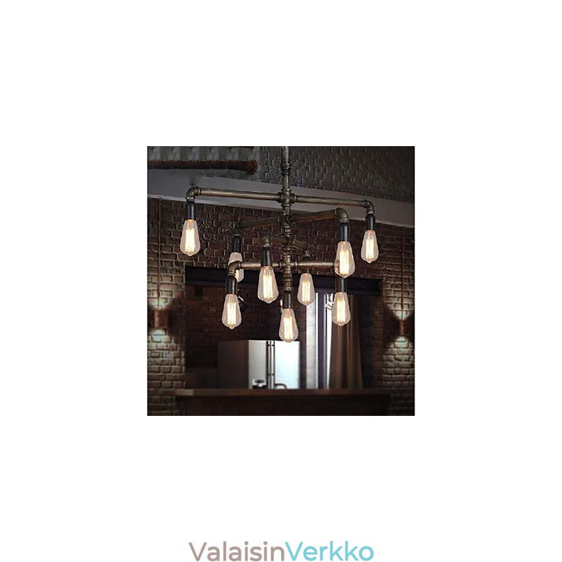 Perinteinen klassinen Retro Lyhty Country Painting metalliriippuvalaisin