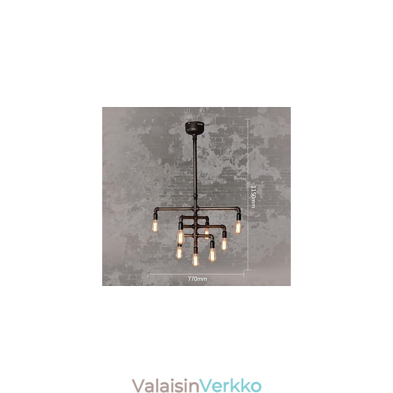 Perinteinen klassinen Retro Lyhty Country Painting metalliriippuvalaisin