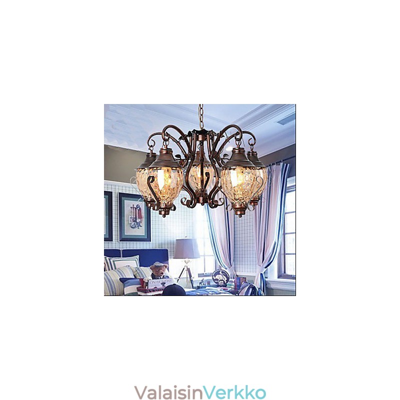 Retro eurooppalainen pastoraalinen muinainen Lron-kattokruunu