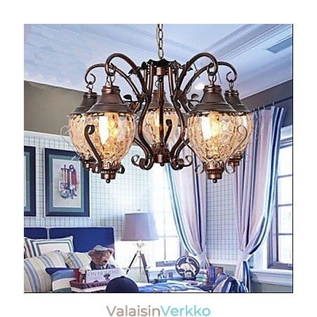 Retro eurooppalainen pastoraalinen muinainen Lron-kattokruunu