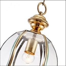 American Country Small Pendant kaikki kuparinen yksittäinen lasi