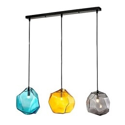 Riipus 3 Light Italy Style Läpinäkyvä Galvanointi
