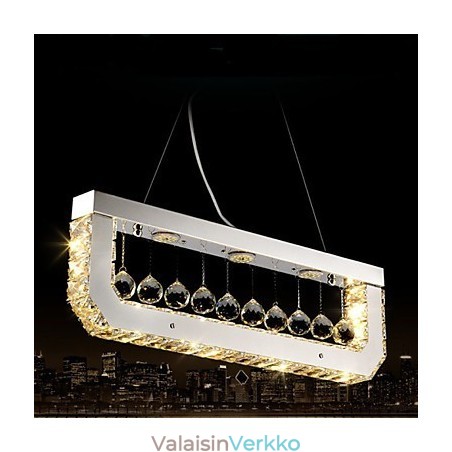 Crystal Kattokruunu Pisaravalo suorakaiteen muotoinen keltainen valo Crystal Kattokruunu Pisaravalo suorakaiteen muotoinen keltainen valo