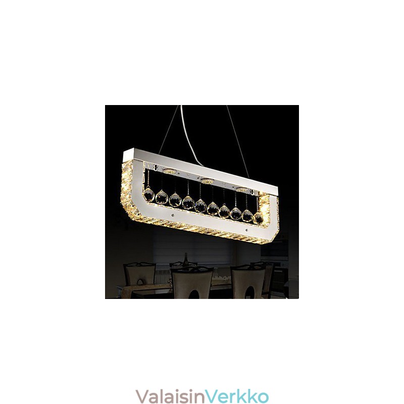 Crystal Kattokruunu Pisaravalo suorakaiteen muotoinen keltainen valo