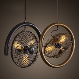 Retro Classic Metal Kattotuuletin Valot Yksinkertaiset riippuvalaisimet Cafe riippuvalaisin