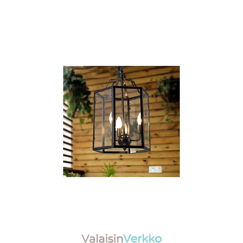 Perinteinen Klassinen Vintage Retro Lyhty Country Mini Style Maalaus Metal Riipus Valoruokailu