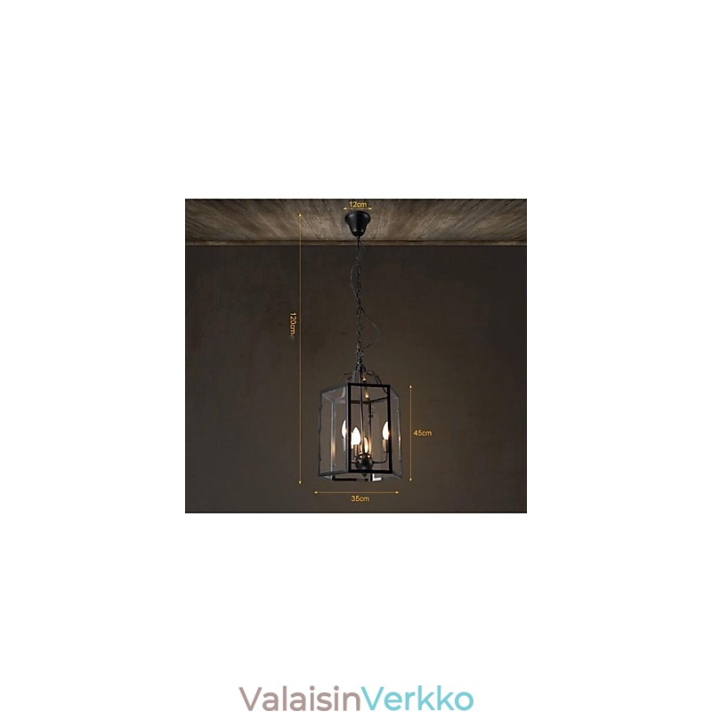 Perinteinen Klassinen Vintage Retro Lyhty Country Mini Style Maalaus Metal Riipus Valoruokailu