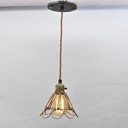 Amerikkalainen maa Vintage yksipäinen lootus Iron Chandelier