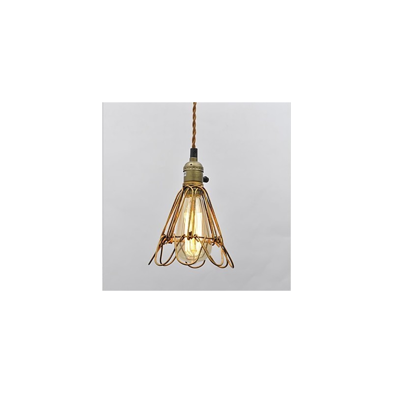 Amerikkalainen maa Vintage yksipäinen lootus Iron Chandelier