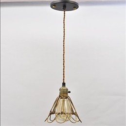 Amerikkalainen maa Vintage yksipäinen lootus Iron Chandelier