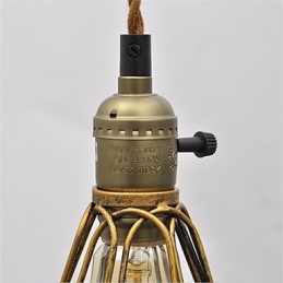 Amerikkalainen maa Vintage yksipäinen lootus Iron Chandelier