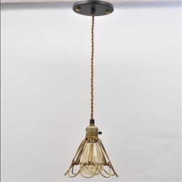 Amerikkalainen maa Vintage yksipäinen lootus Iron Chandelier
