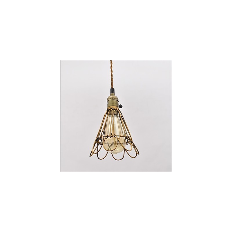 Amerikkalainen maa Vintage yksipäinen lootus Iron Chandelier