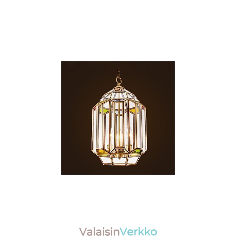 Täyskuparivärinen lamppu