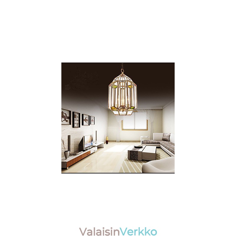 Täyskuparivärinen lamppu