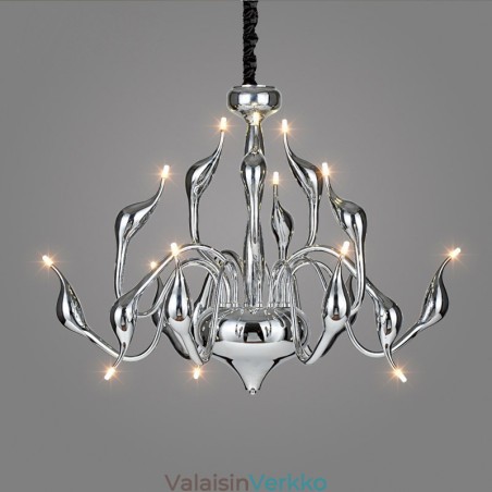 15 Vaaleanhopeaa Moderni nykyaikainen kromi galvanoitu metallikattokruunu