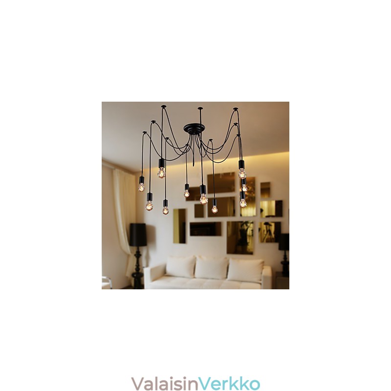 Kattokruunu Vintage Design -lamput Mukana Living 10 valoa riippuvalaisin
