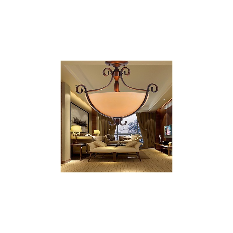 Rustic Lodge Vintage Mini Style -maalaus metalliriippuvalaisin