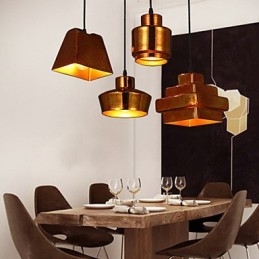 American Country Retro lasikattokruunu ruosteinen istuva droplight
