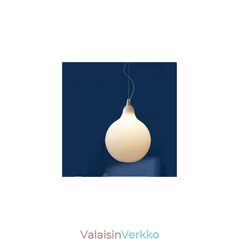 Maidonvalkoinen lasipullo Riippuvalaisin Natural Curve