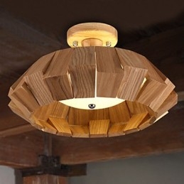 Moderni Contemporary Country Mini Style Muut Puu Bambu riippuvalaisin