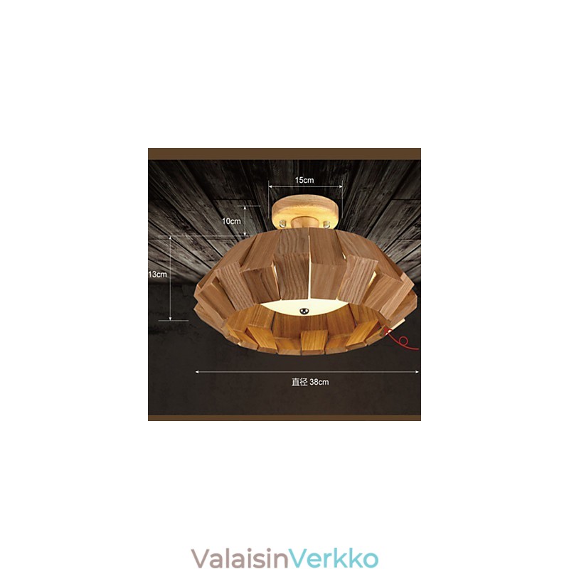 Moderni Contemporary Country Mini Style Muut Puu Bambu riippuvalaisin