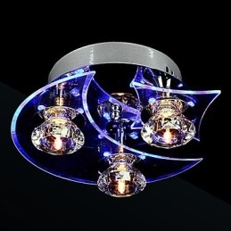 Kattokruunu Modern Crystal Living 3 valoa