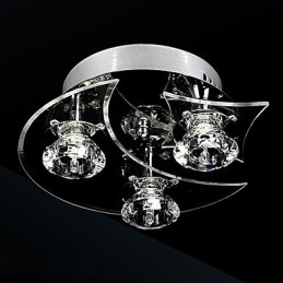 Kattokruunu Modern Crystal Living 3 valoa