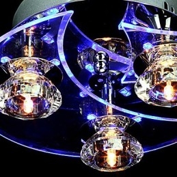 Kattokruunu Modern Crystal Living 3 valoa