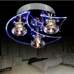 Kattokruunu Modern Crystal Living 3 valoa