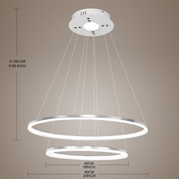 Moderni design riippuvalaisin 4 korkealaatuinen akryyli kaksoisrengas istuvuus