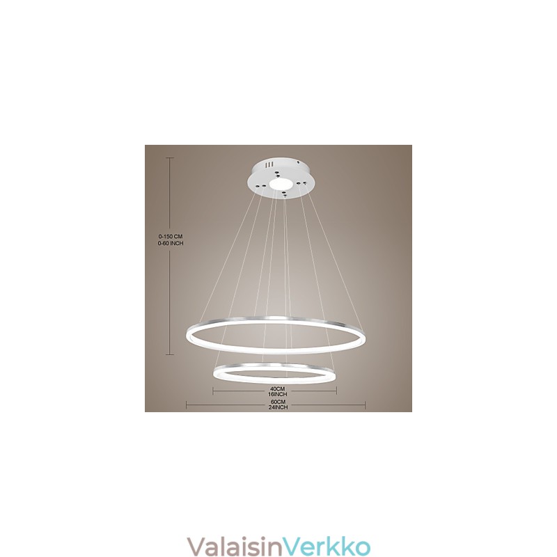 Moderni design riippuvalaisin 4 korkealaatuinen akryyli kaksoisrengas istuvuus