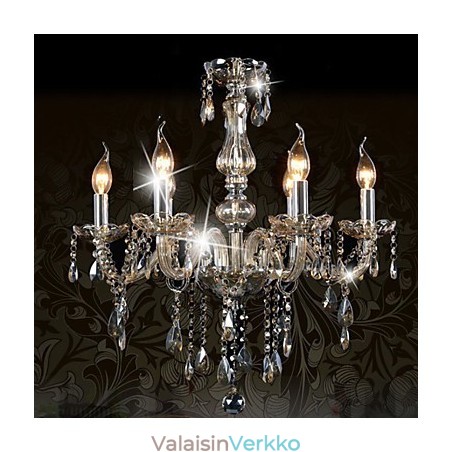 6 Lights Luxury Crystal Kattokruunu Konjakki Väri K9 Crystal Kattokruunu 6 Lights Luxury Crystal Kattokruunu Konjakki Väri K9 Crystal Kattokruunu