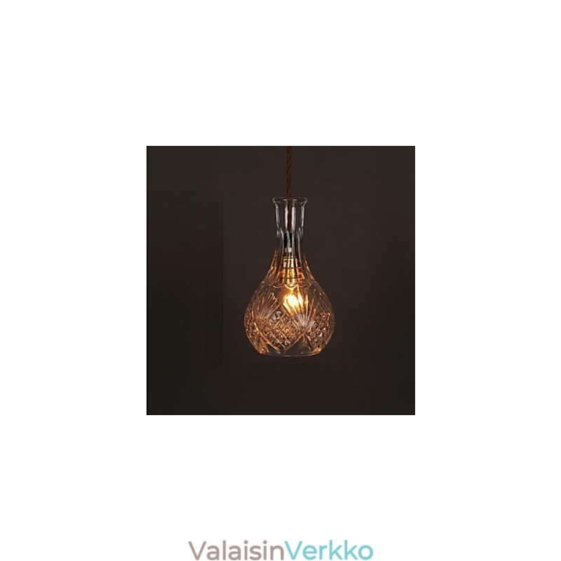 Romanttinen pullo Luova veistetty taidelasikattokruunuvalaisin